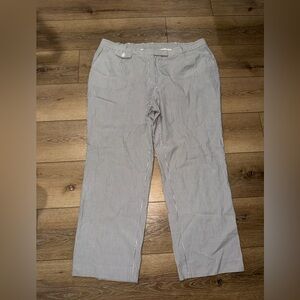 Talbots Petites Heritage Navy Striped Slacks Dress Pants Plus‎ Size 20W